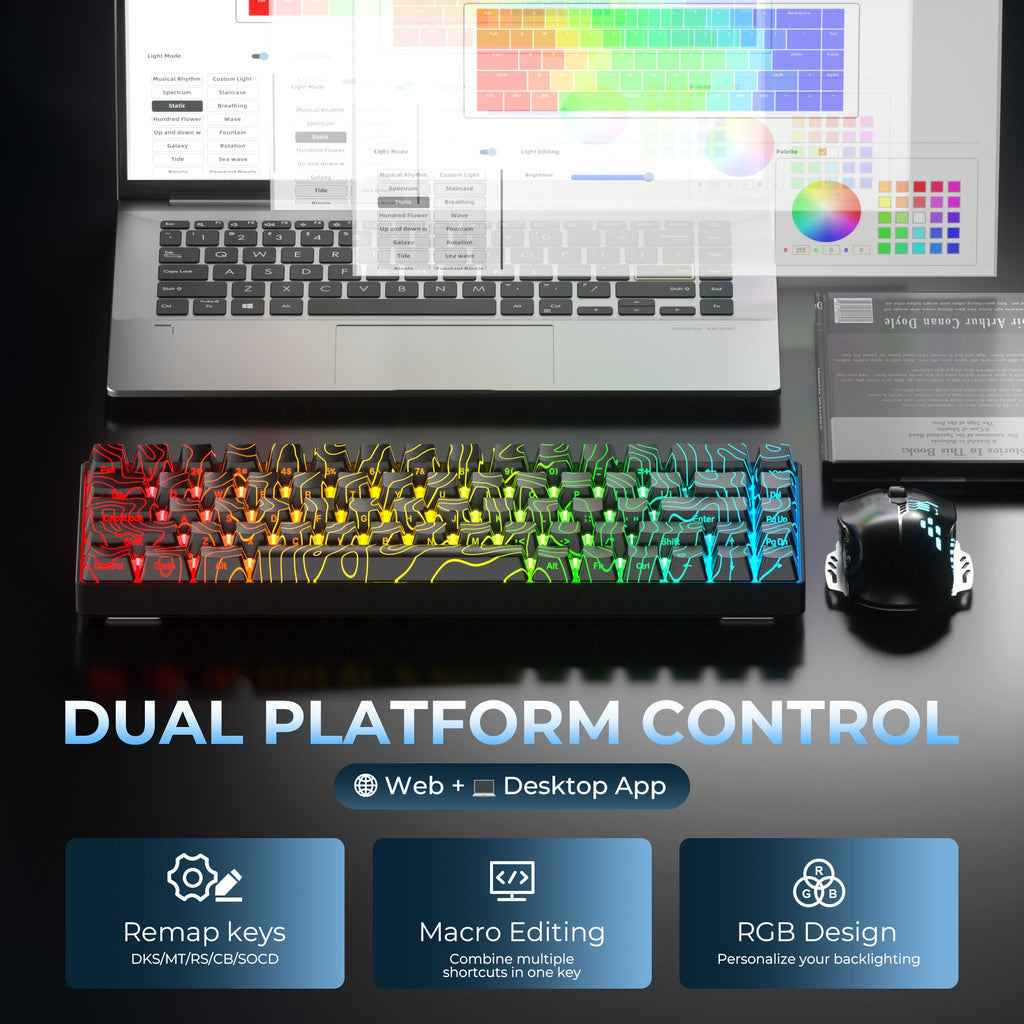 XVX HE68 Rapid Trigger Gaming Hall Effect Keyboard Gateron Magnetic swiths 68% Wired Mechanical Keyboard with IMD-Tech Keycaps